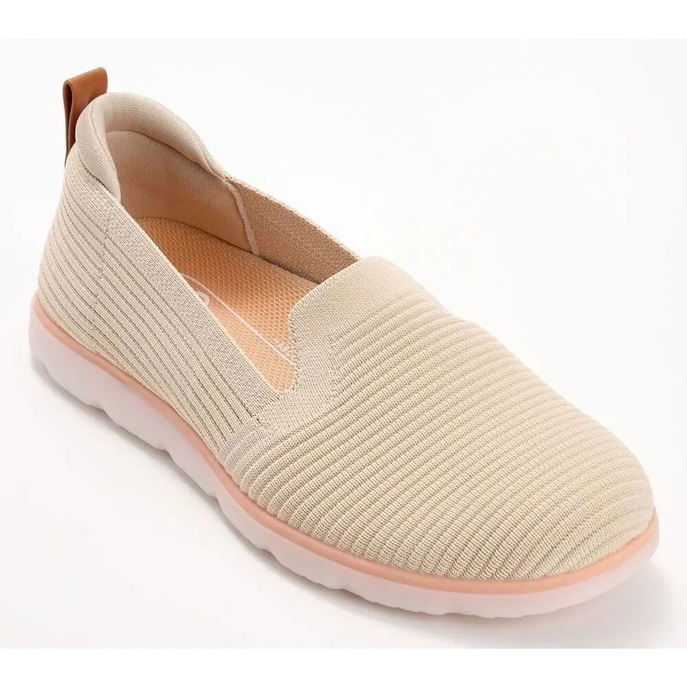 New Ryka Women's Effort Slip On Sneakers Terra Taupe Size 7.5M